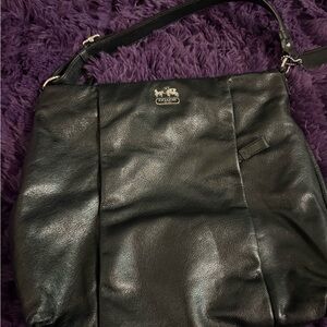 Coach Midnight Black Leather Tote